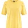 Camiseta oversize de manga corta amarilla
