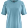 Camiseta oversize de manga corta azul