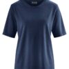 Camiseta oversize de manga corta azul marino