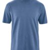 Camiseta yoga hombre manga corta azul arándano