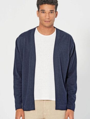 Cárdigan hombre ecológico color azul marino