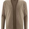 Chaqueta de punto hombre sin botones arena
