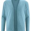 Chaqueta de punto hombre sin botones azul