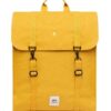Mochila solapa de pet reciclado amarilla