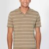 Polo a rayas hombre ecológico arena
