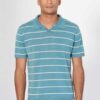Polo a rayas hombre ecológico azul