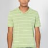 Polo a rayas hombre ecológico verde