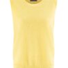 Top de punto de cáñamo amarillo