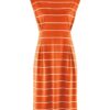 Vestido de rayas sin mangas ecológico naranja