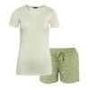 Pijama corto ecológico verde flores living crafts