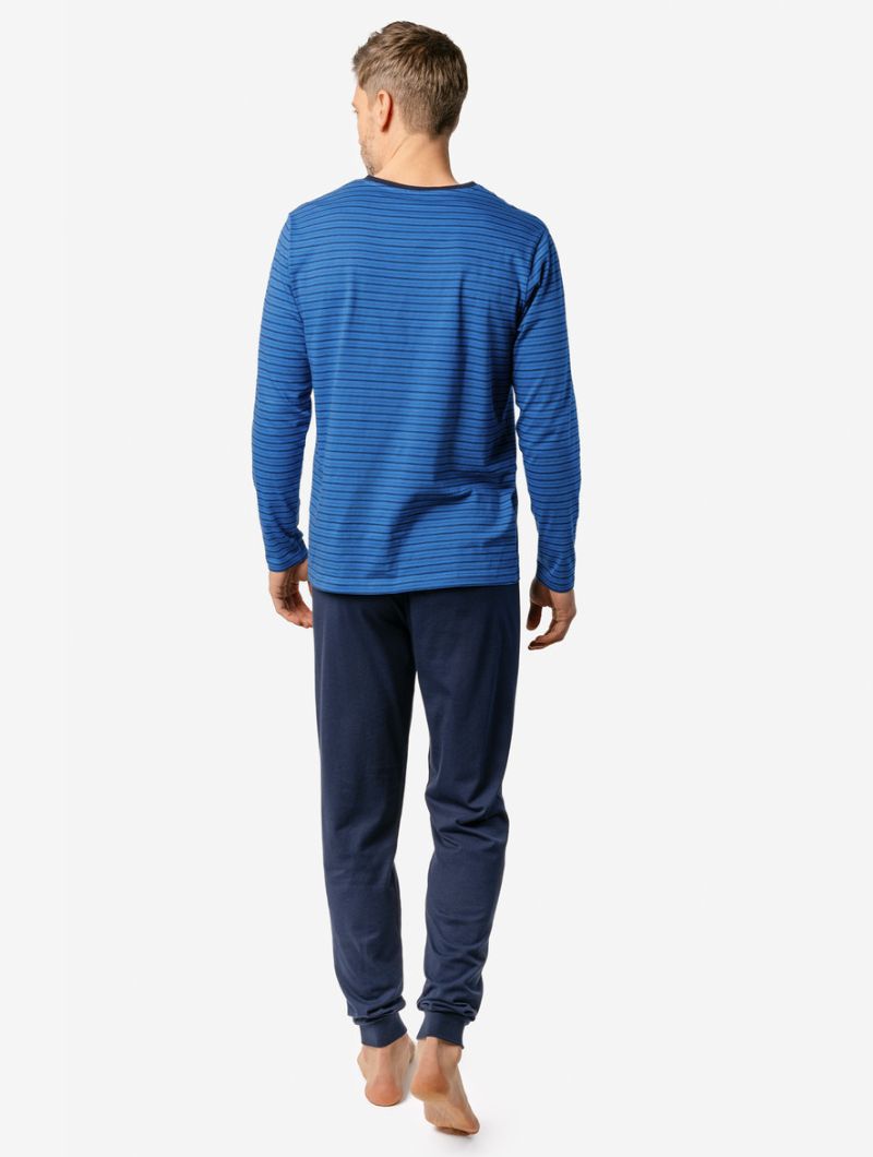 Pijama ecológico largo para hombre color azul - Imagen 3