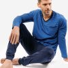 Pijama ecológico largo para hombre color azul - Imagen 4