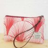 Bolso de mano reciclado rojo hojas numon