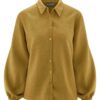 Blusa manga farol ecológica mostaza
