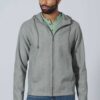 Chaqueta reciclada casual cremallera gris