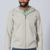 Chaqueta reciclada casual cremallera natural