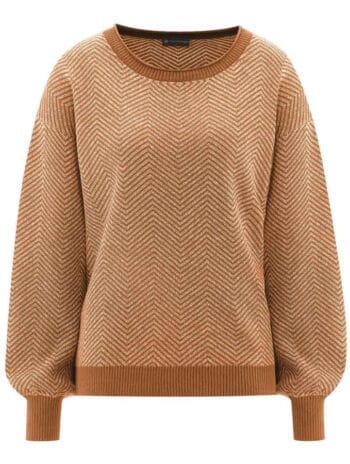 Jersey manga globo zigzag sostenible almendra