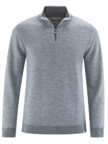 Jersey troyer lana hombre gris