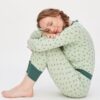 Pijama mujer algodón orgánico verde hojas