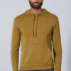 Sudadera capucha ecológica hombre mostaza