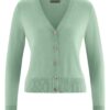 Chaqueta corta de cuello pico ecológica menta