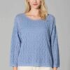 Jersey calado azul ecológico mujer