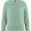 Jersey calado manga francesa menta