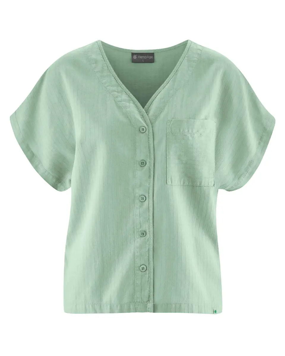 Blusa holgada manga kimono ecológica menta