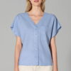 Blusa holgada manga kimono mujer azul cielo