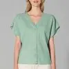 Blusa holgada manga kimono mujer menta