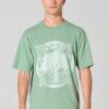 Camisa estampado árbol sostenible hombre menta