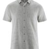 Camisa vegana manga corta ecológica gris