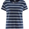 Camiseta ecológica de manga corta rayas azul oscuro