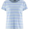 Camiseta ecológica de manga corta rayas azul claro