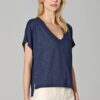 Camiseta fluida azul marino ecológica mujer