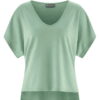 Camiseta fluida corte ancho orgánica menta