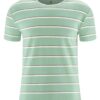 Camiseta hombre rayas tricolor ecológica menta
