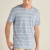 Camiseta hombre rayas tricolor tejido ecológico