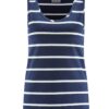 Camiseta sin mangas rayas ecológica azul marino