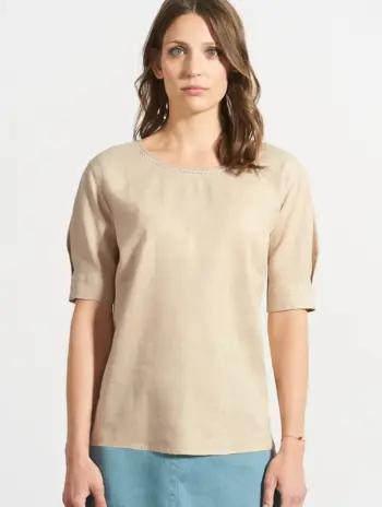 Blusa ecológica manga globo ecológica mujer