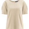 Blusa manga abullonada ecológica beige