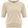 Jersey corto manga globo tejido ecológico beige