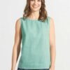 Mujer blusa sin mangas ecológica color verde