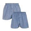 Boxer ancho algodón orgánico pack 2 azul