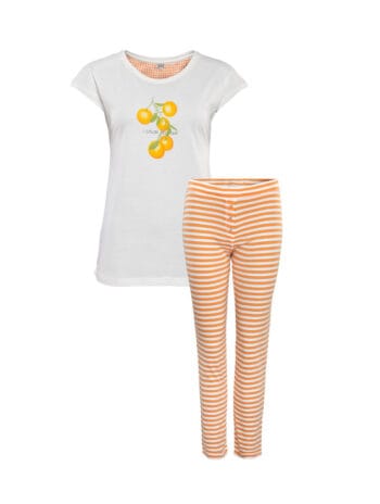 Alternative view of Pijama mujer manga corta de algodón orgánico