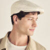 Gorra plana inglesa de cáñamo natural