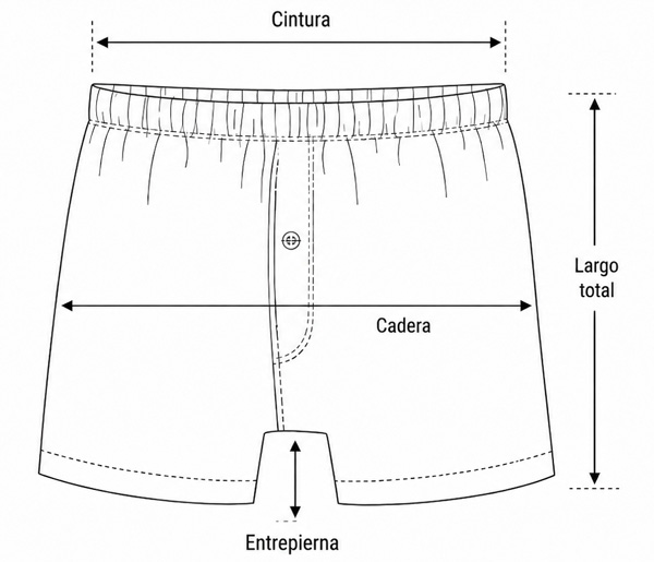 Cómo medir un calzoncillo bóxer Living Crafts
