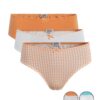 Pack braguitas vichy algodón orgánico naranja