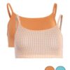 Pack bustier algodón orgánico cuadros vichy