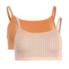 Pack bustier algodón orgánico cuadros vichy naranja